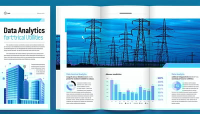 Newsletter illustration showing data analytics for electrical utilities Newsletter illustration showing data analytics for electrical utilities