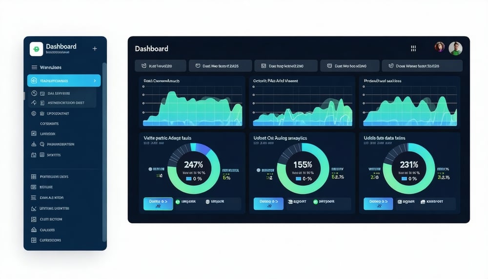 Dashboard displaying utility data analytics